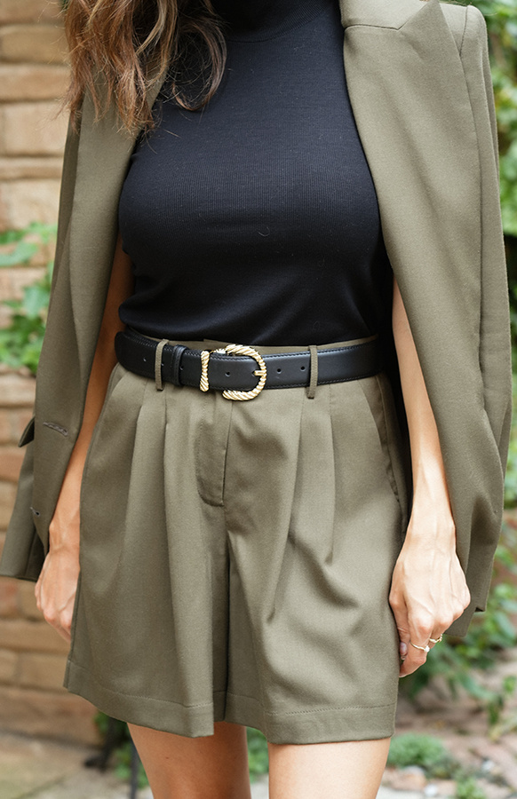 Damskie szorty wełniane Luna Olive