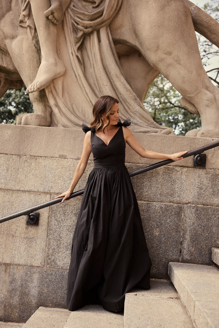 Sukienka maxi z bawełny Concerto Nero