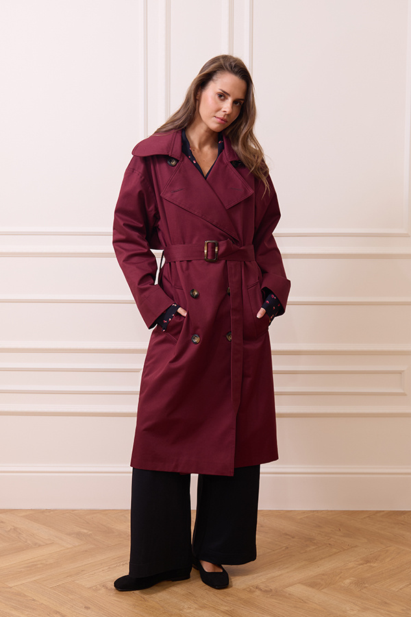 Damski trencz Venise Bordeaux