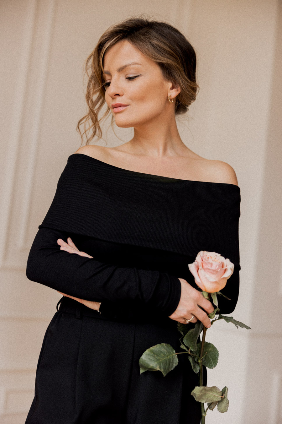 Damska bluzka z lyocellu Marcelia Noire 