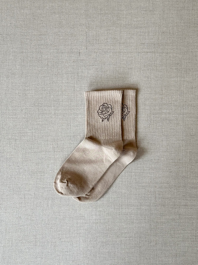 Damskie skarpetki bawełniane Roselle Beige 