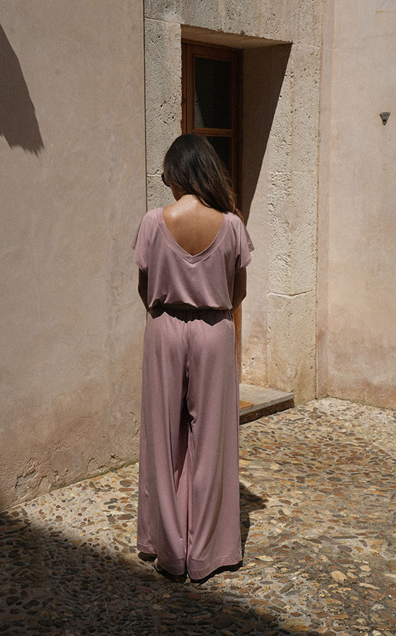 Damskie spodnie z modalu Riviera Poudré Classique