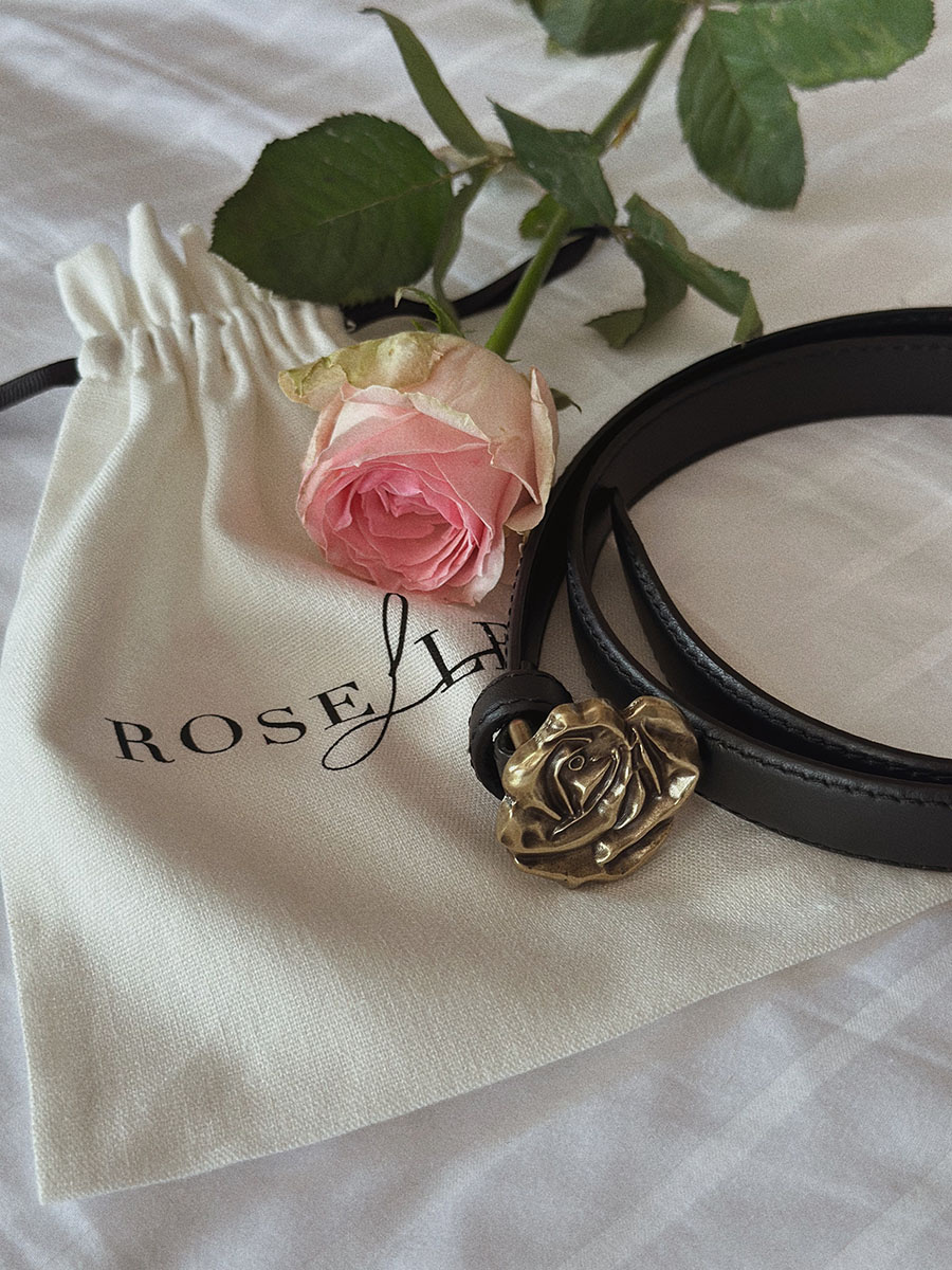 Damski pasek skórzany La Rose Noire