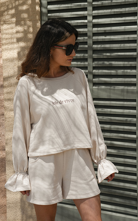 Bawełniane szorty damskie Dalia Vanille