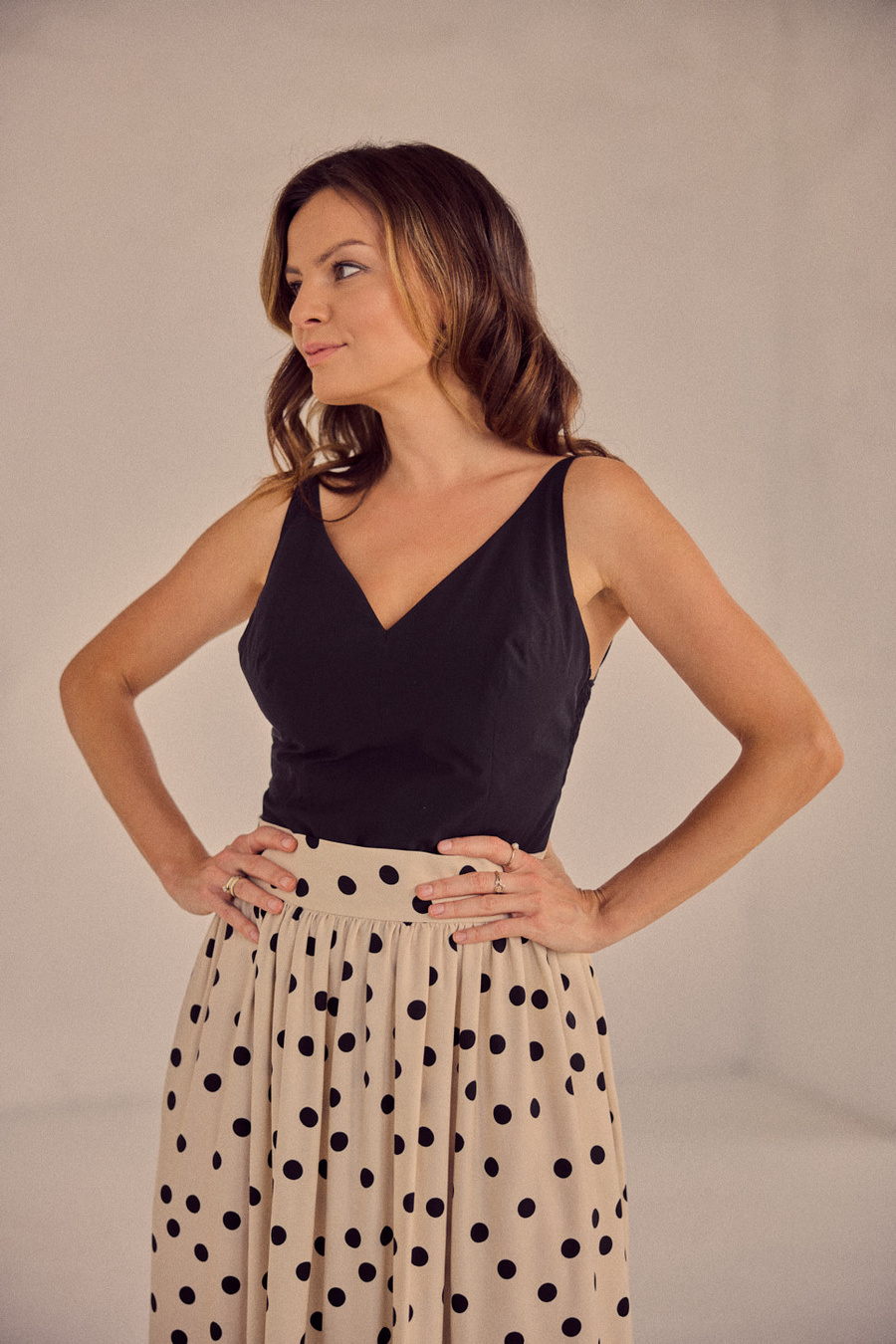 Damski top bawełniany Versilia Nero