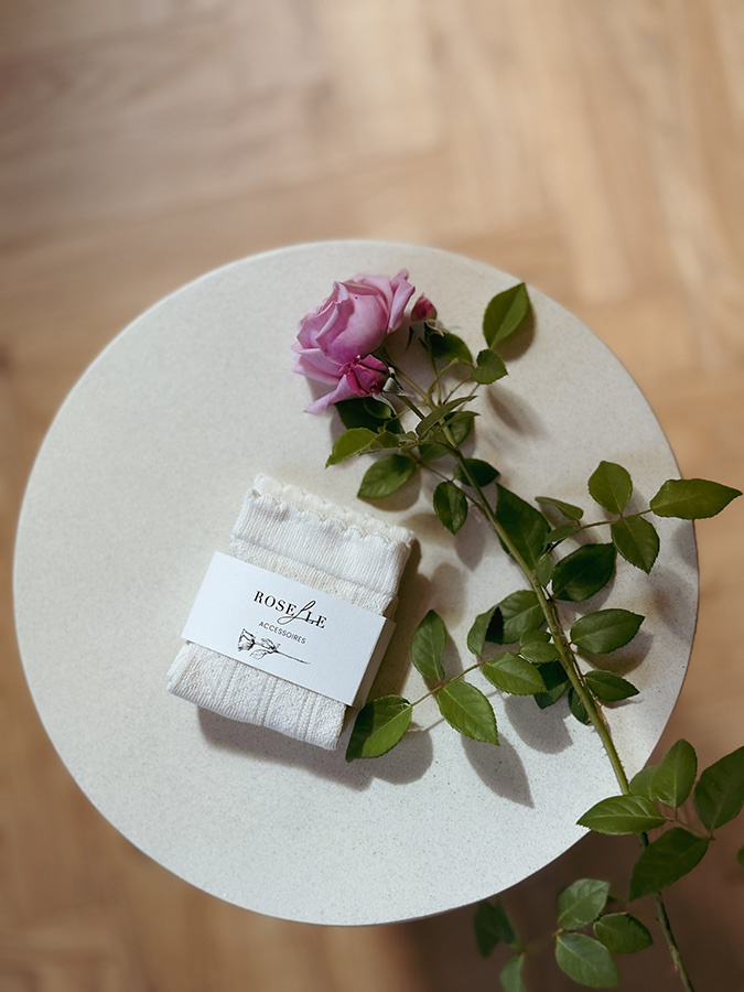 Damskie skarpetki bawełniane Romantique Crème