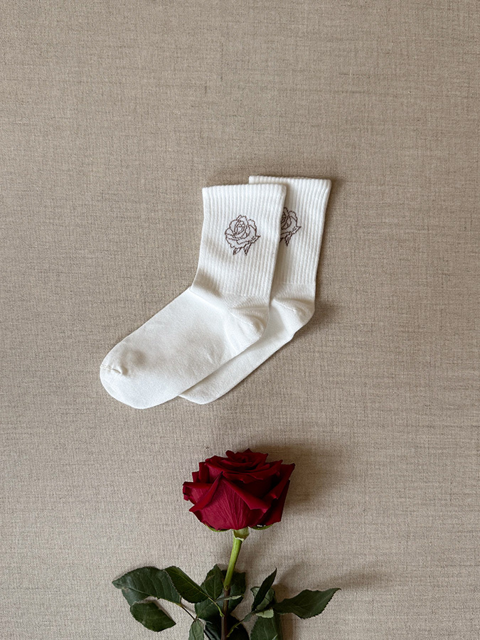 Damskie skarpetki bawełniane Roselle Creme