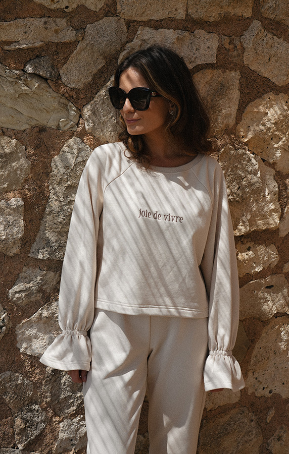 Damska bluza bawełniana Maelle Vanille