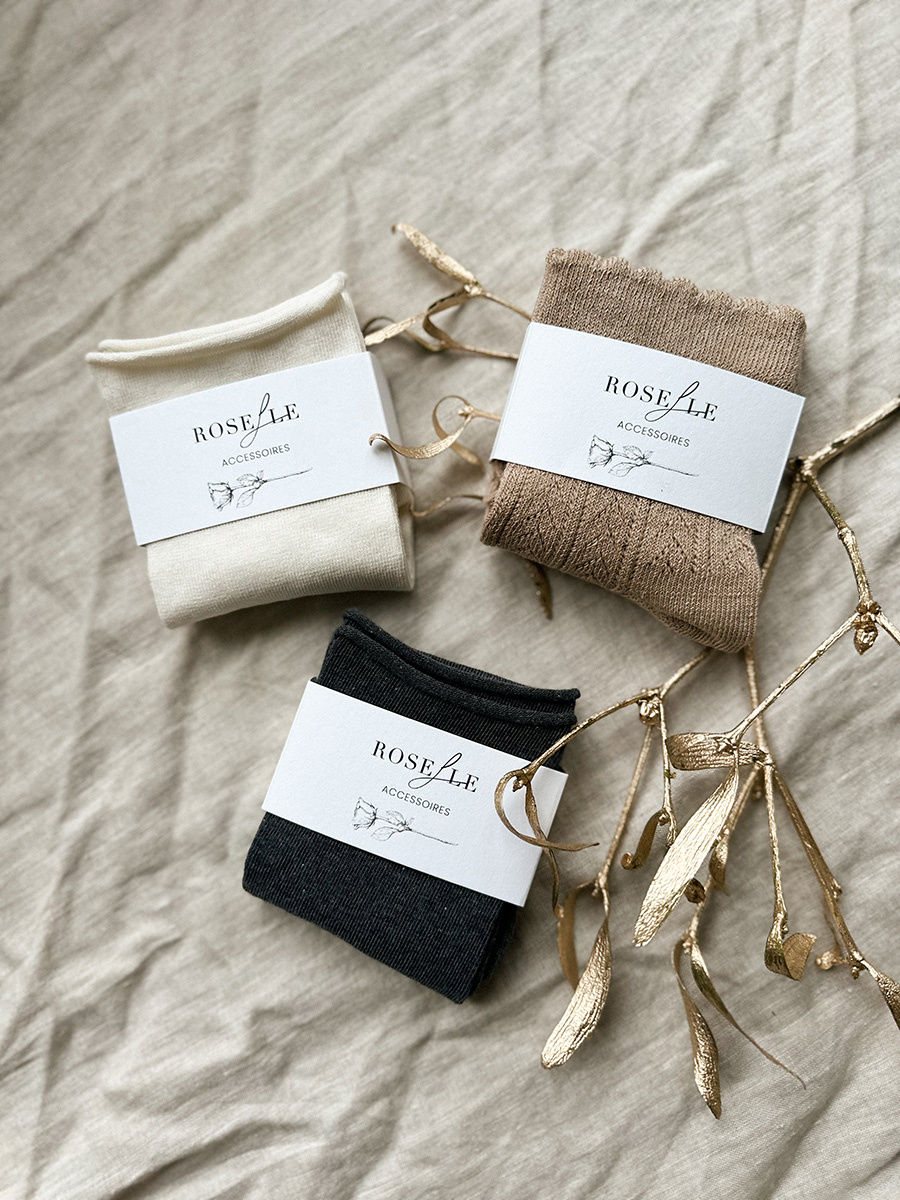 Zestaw damskich skarpetek bawełnianych  Bonbons Beige