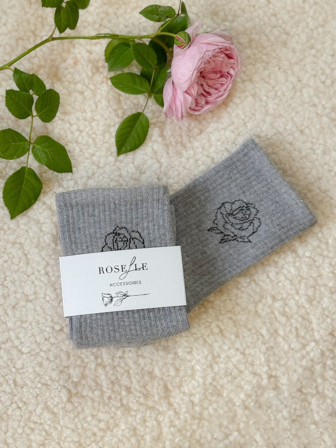 Damskie skarpetki bawełniane Roselle Gris Claire