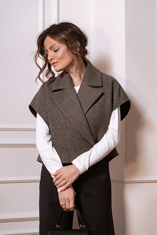 Damska kamizelka wełniana Aveline Gris 