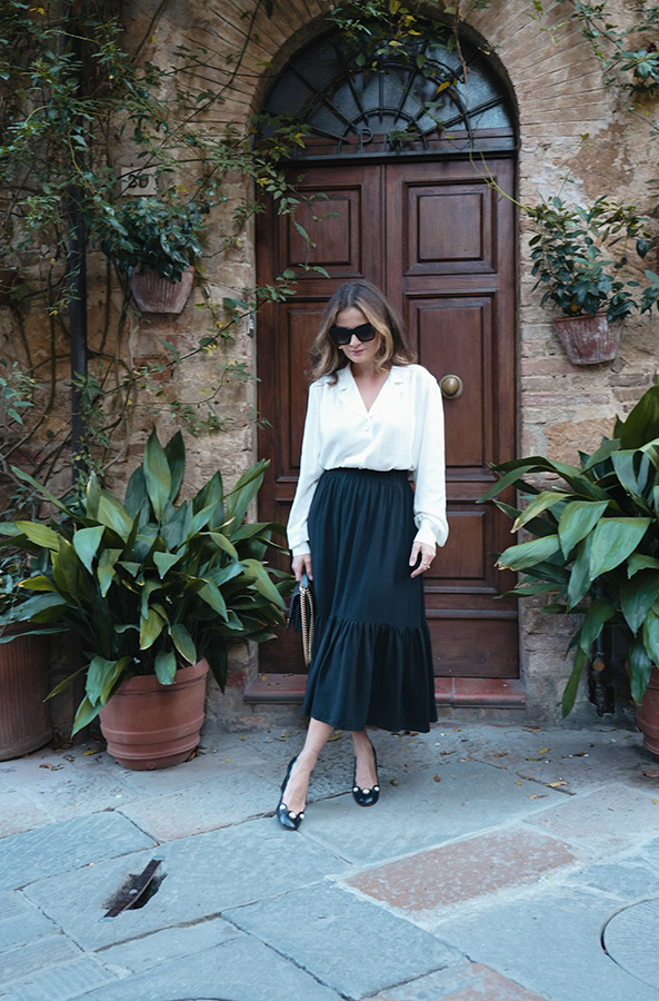 Spódnica jedwabna La Bohème Noire