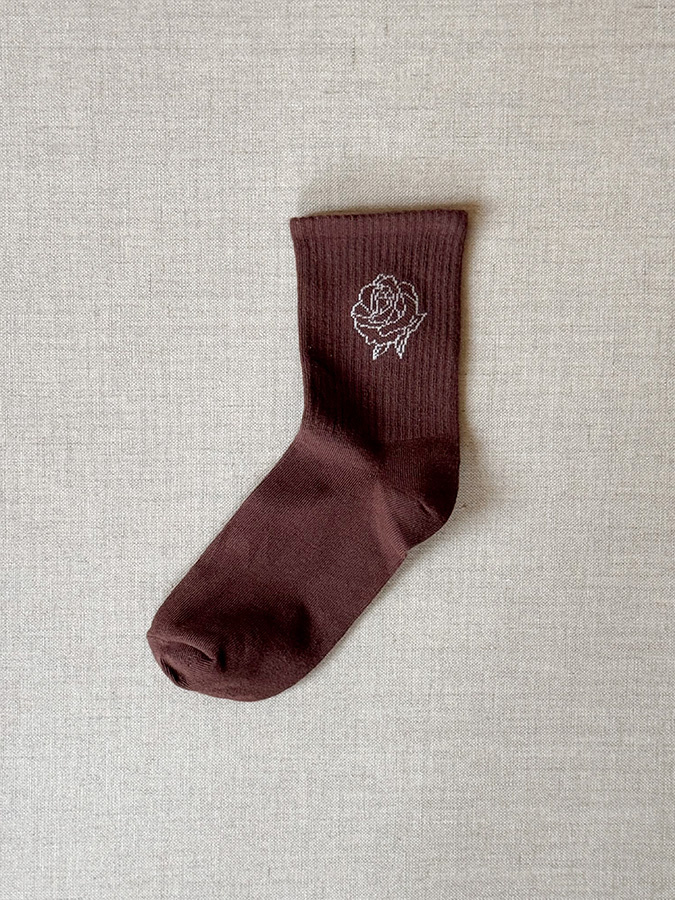 Damskie skarpetki bawełniane Roselle Chocolate