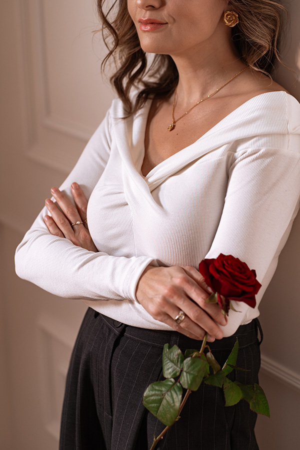 Damska bluzka z wiskozy Kelly Crème