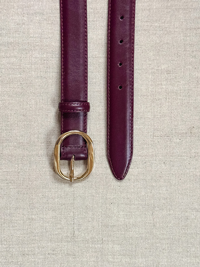 Damski pasek ze skóry Ardea Bordeaux 