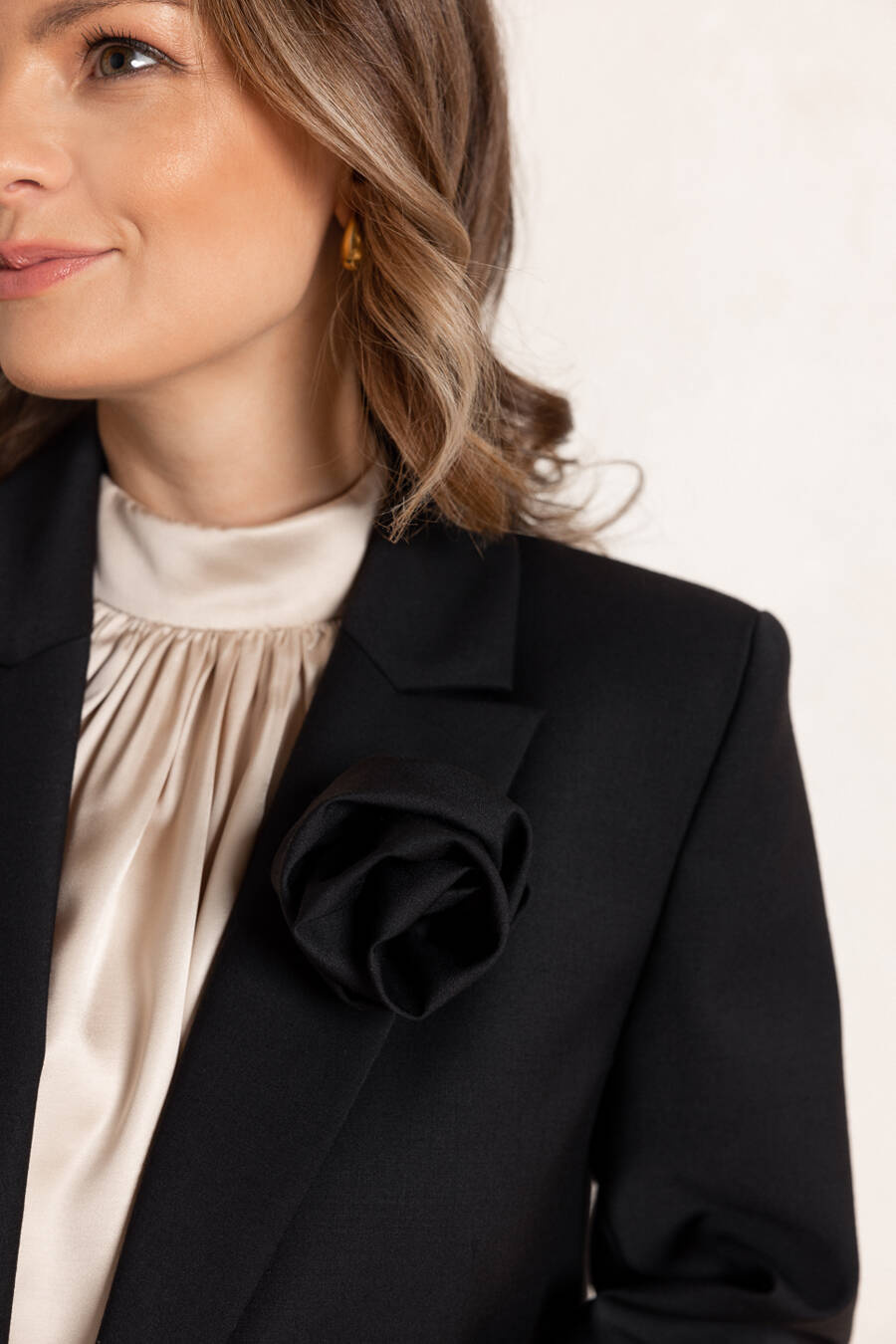 Wełniana róża La Rose Noire MIni