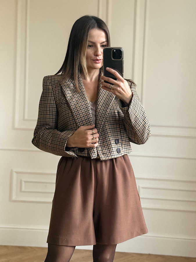 Krótka damska marynarka wełniana Verona Wool Premium